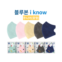 블루본 아이노우 마스크 주니어 (중형 8~15세용) 30매 40 50매, 핑크, 50장