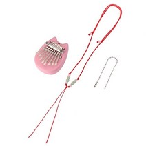 8 키 미니 칼림바 엄지 피아노 휴대용 절묘한 손가락 연습 초보자를위한 배우기 쉬운 악기 성인 선물, 분홍