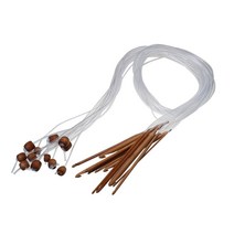 코바늘 뜨기 뜨개실 가방 손뜨개 천연 대나무 유연한 아프간 튀니지 카펫 크로 셰 뜨개질