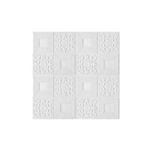 리빙 욕실 pvc 보드 대형 천장 벽지 70x70cm 3D 벽돌 방수 벽 스티커 거품 자체 접착 장식 10 개, 10개 70cmx70cm, 하얀색