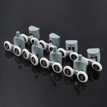 48pcs 아연 합금 더블 샤워 도어 롤러 휠 러너도르래롤러휠 베어링 직경 19mm20mm23mm25mm27mm, 8pcs, 23mm