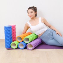 하드타입 홈트레이닝 밸러스 강화 필라테스 폼롤러, 45cm, 그린, 그린