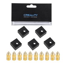 Creality 히터 블록 실리콘 커버 5개 0.4mm 노즐 10개 Ender 3/Ender 3 V2/Ender 3 Pro/Ender 5/Ender 5 Pro/CR-10/10S
