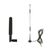 GHSHOP 4G 안테나 라우터 듀얼 밴드 와이드 옴니 지향성 GSM WiFi SMA 남성 안테나, 설명, 블랙, 설명