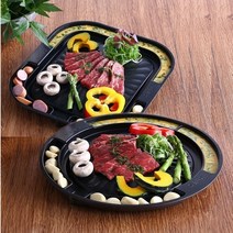 매니저 가정용 캠핑 1인 화로 삽겹살 고기 구이 불판 기름안튀는 계란찜 미니 그릴 팬 혼술 업소용, 1개, 사각형 33 x 30x 3