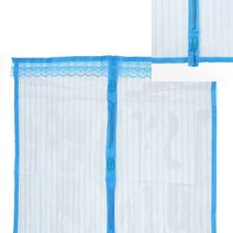 문 모기장 블루 90cm 방충망설치 방문모기장 아기침대모기장 침대용모기장 탈부착방충망 고양이창문 셀프방충망