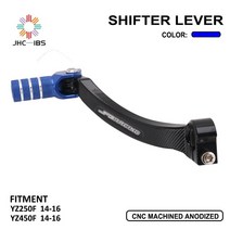 [해외]오토바이 CNC 리어 브레이크 페달 스텝 및 기어 시프터 레버 팁 YAMAHA YZ250F YZ 250F 2014 2015 2016 YZ450F YZ 450F, 협동사