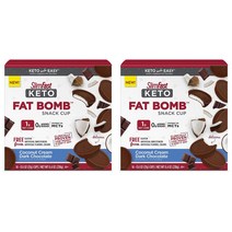 슬림패스트 키토 팻밤 코코넛 크림 초콜릿 14입 2팩 SlimFast Keto Fat Bomb Coconut Cream Chocolate 238g