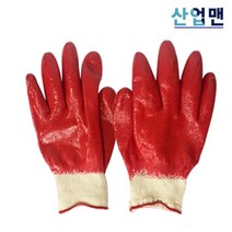 삼아 완코팅장갑 완전코팅 빨강 올코팅 온코팅 작업용 목장갑 10켤레, 삼아 완코팅장갑 1팩(10켤레)