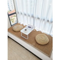 왕골매트 거실 여름 매트 패드 짚 멍석 제사 돗자리 카페트 카펫 사각, 80x200cm, 두께 2cm - 로그 색상 넓은 자리