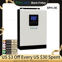 태양광 인버터 3kva 순수 사인파 24v 220v 하이브리드 인버터 내장 50a pwm 충전 컨트롤러 배터리 충전기, 분리-sph-3k