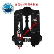 [티모] 가성비 어웨이브 구명조끼 팽창조끼 벨크로타입 (4종) 해양수산부 형식승인, 블랙(레드)