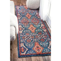NuLOOM Elayne 다이아몬드 러너 러그 61cm x 182cm(2피트 6인치 6피트) 멀티