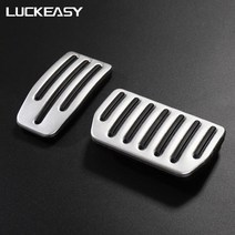 LUCKEASY-테슬라 모델 X 자동차 내부 변형 스테인레스 스틸 PVC 발 페달 패드 커버 액세서리, 02 MXS-GA06L