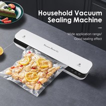 랩핑 머신 실링 기계 진공 Food Vacuum Sealer 220V Household Packaging Machine with Free 10pcs bags Kit n Seal, 01 WHITE