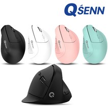 QSENN WM3100 무소음 무선 버티컬 마우스, 민트