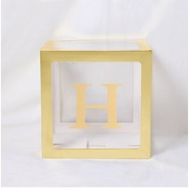 1pc 골드 실버 색상 생일 축하 케이크 토퍼 베이비 샤워 희'자 상자 파티 장식 용품, 09 H_01 25x25x25cm