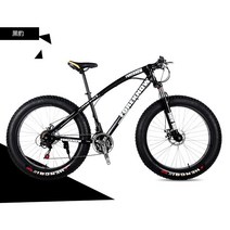 펫자전거 바퀴큰 성인 mtb 팻 바이크, 7단, 26인치, 1. 블랙