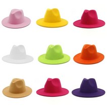 남성 페도라 남성 페도라 유니섹스 단색 모자 여성 21 색 챙이 넓은 재즈 가을 겨울 영국 레트로 파나마