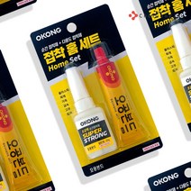 철공자닷컴 오공 세트 강력 순간 접착제 돌 목공 철 석고 석재 가죽 타일 금속 대리석 플라스틱 본드, 포장형 4EA + 캔디