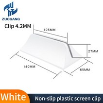 아크릴 데스크탑 스크린 클립 이동식 플라스틱 지지대 브래킷 2 개 시험 사무실 책상 매점 Lsolation 보드 베이스, White, White