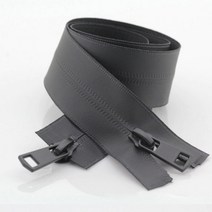 방수지퍼 이중자크 투웨이슬라이더 양면지퍼 가방수선 의류수선, 화이트