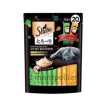 쉬바 멜티 고양이 파우치 간식 닭고기 10p + 닭고기와 흰살생선 10p, 2종 혼합(닭+흰살생선), 240g, 100개