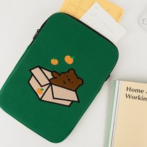 [올뉴프레임] 자수 노트북 파우치 길곰