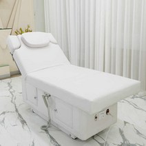 마사지 침대 전동 미용 타투 왁싱 베드 온열, 화이트 싱글 모터 무가열 난간 없음, 공식 표준배치