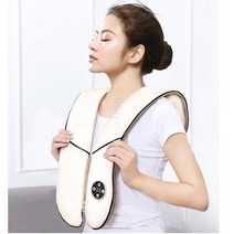 어깨 온열 찜질기 오십견 어깨 통증 거북 목 전기 온열기 가열 마사지 적외선 긴장 마사지, 상아