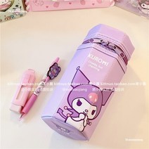 산리오 팔각 대용량 PU가죽 필통, 쿠로미