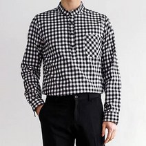 블랙 체크무늬 셔츠 커플 여행 패션 신혼 룩 코디 남방 남여공용 티 시밀러룩 캐주얼