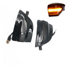 2X LED 사이드 윙 룸미러 순차 표시기 포드 포커스 2 MK2 2004-2008 C-MAX 다이나믹 턴 시그널 라이트, 한개옵션0