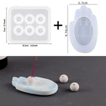 레진 아트 실리콘 몰드 UV 공예 diy 인센스 홀더 장식, 손 세트