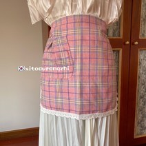 앞치마 윈드 카페… 일본한식 스튜디오 웨이브 엣지 간단, 중간 레이스-핑크