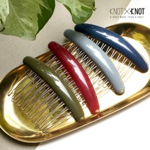 [KNOTXKNOT] 컬러풀 포인트 라운딩 아크릴 빗핀