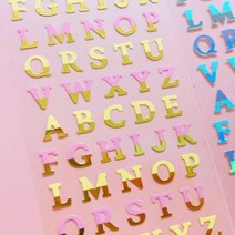 만타박스 반짝반짝 Half and Half Gold 칼선 스티커, 단품