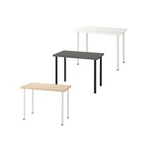 이케아 정품 학생용 책상 신학기 책상 린몬 아딜스 1000, 참나무 상판-블랙 다리