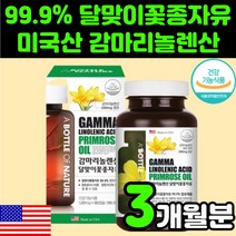 미국 감마 리놀렌산 달맞이꽃 종자유 50대 여성 갱년기 영양제 폐경기 건강 기능 식품 프로스타글란딘 EPO 달마지꽃 오일 달맞이 기름 40대 30대 여자 에스트로겐 60대 중년, 1박스(3개월분)