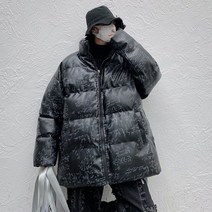제로스샵 / 스테일 웰론 낙서 하프패딩 남녀공용