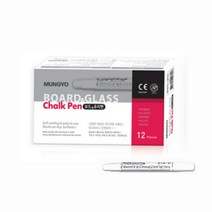 멀티초크펜 흰색 12P 유리형광펜 문교초크