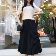 메리앤유 울라이크 도톰한 소재 플리츠주름 스커트