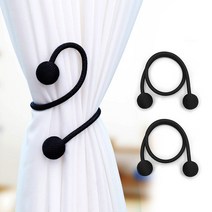 윈샵 마그네틱 커튼 자석 끈 (2개입), 블랙, 2개