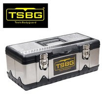 TSBG 정품 공구함 철 공구박스 트렁크 공구통 정리함 보관함 스텐레스 공구함, large, B타입(스텐), 1개