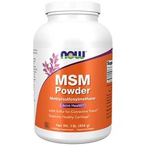 NOW Supplements MSM (Methylsulfonylmethane) Powder Supports Healthy Cartilage Joint Health 1-Pou, 1