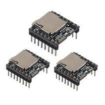 제이즈 미니 MP3 플레이어 오디오 모듈 음성 디코드 보드 DFPlayer TF 카드 슬롯 Arduino 나무 딸기 파이 AVR MSP430, [01] black