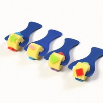 민화샵 미술놀이 모양롤러 스펀지도장 4종 UATSS0150, 1개