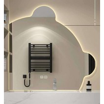 화장실 스마트 거울장 벽걸이 상부장 선반 조명 일체, 백색광+더블터치+무단디밍+시간및온도100cm
