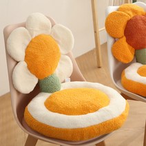 내일의공간 데이지꽃 등받이 쿠션 방석 (꽃방석 꽃쿠션), 화이트