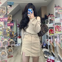 긴팔니트 초 가을 인싸템 클래식 CHIC 작은 키 여신 무드 스윗 스커트 룩 여성 3539218799